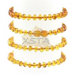 Amber bracelet cognac with screw clasp